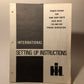 IH 720 & 820 attachments supplement-Setup Instructions