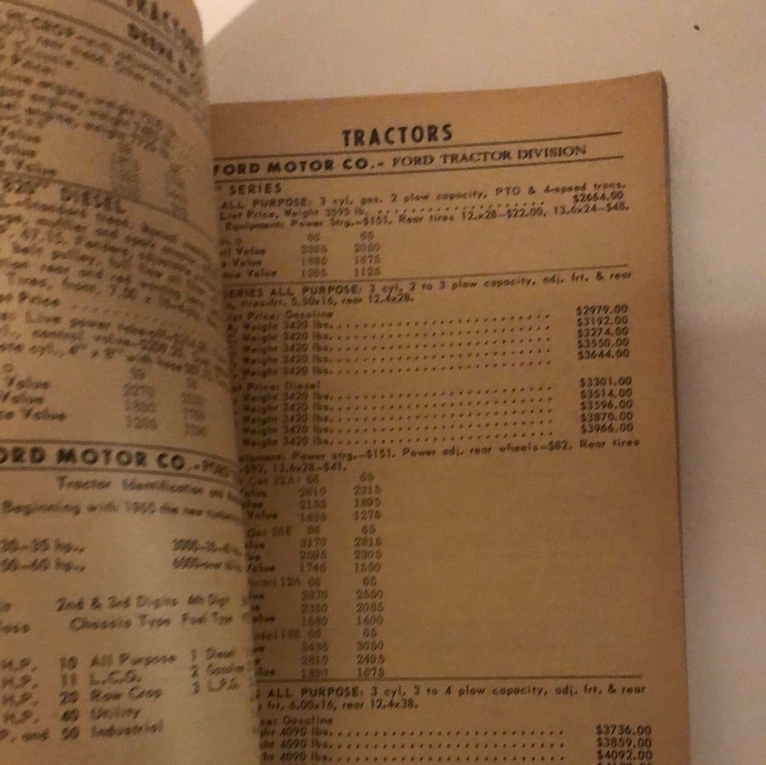 National Farm Tractor & Implement Blue Book 1967