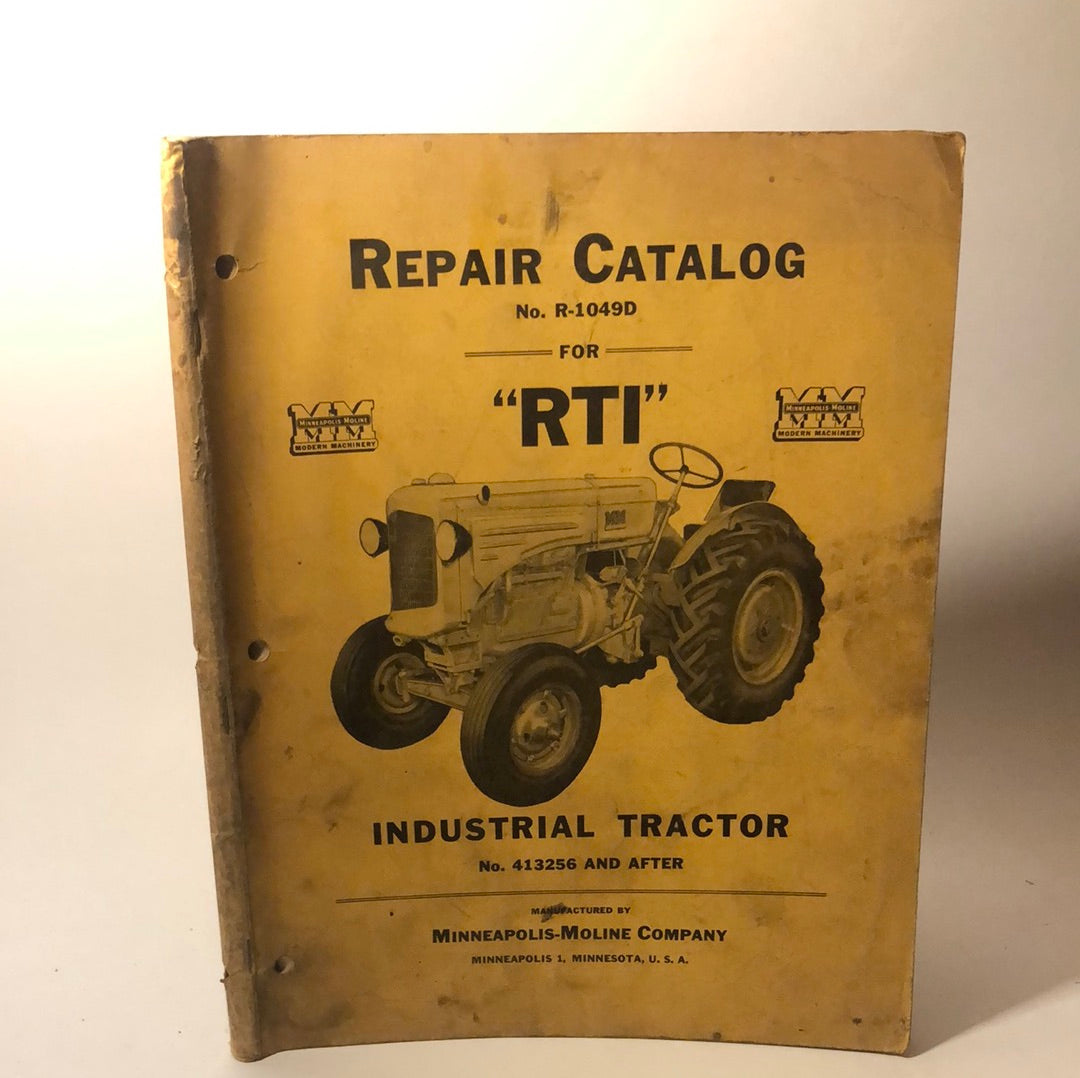 Minneapolis Moline RTI Industrial Tractor Repair Catalog