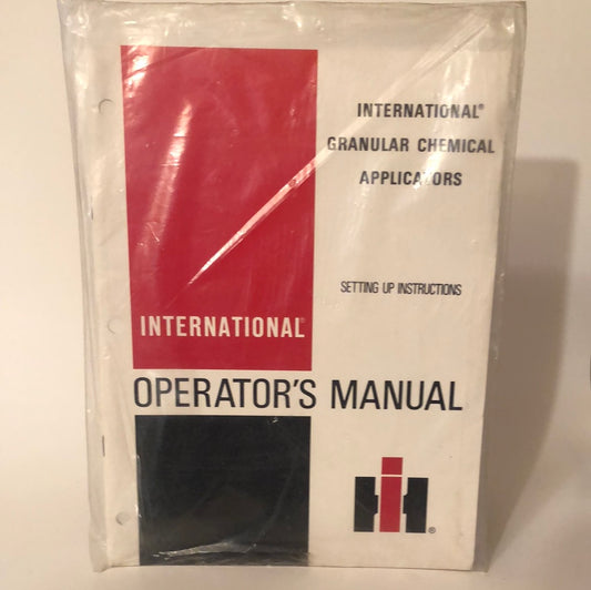 IH Granular Chemical Applicators Setting up Instructions - Operator's Manual