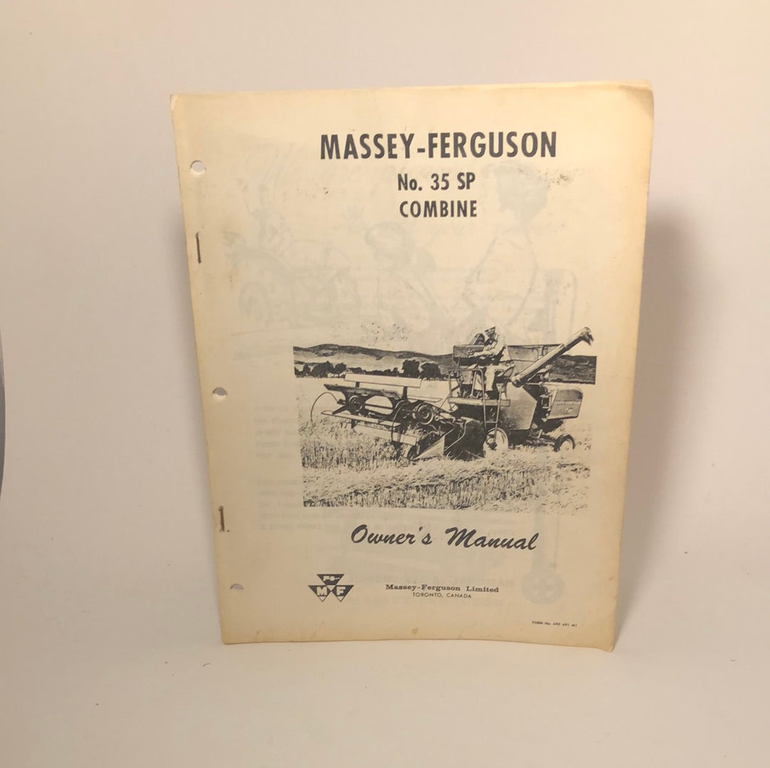 Massey Ferguson No 35 SP Combine Owner’s Manual