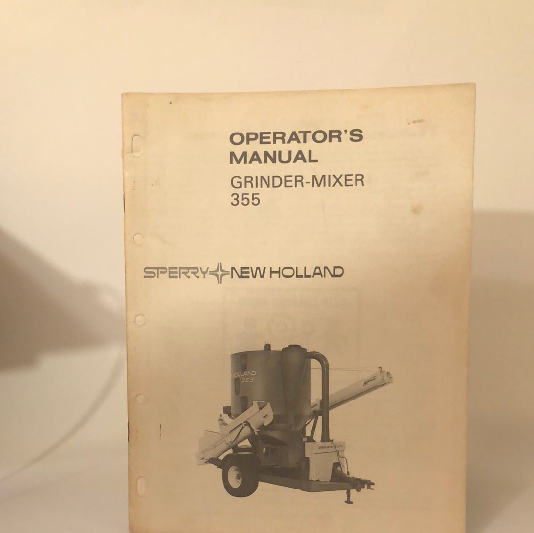 Sperry New Holland Grinder-Mixer 355 - Operator's Manual