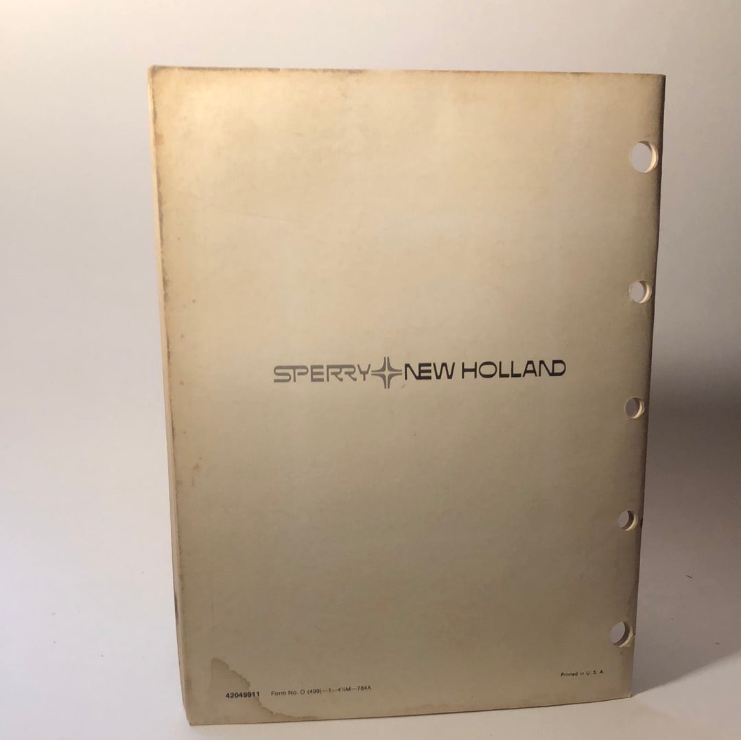 Sperry New Holland -Pivot Tongue Haybine Mower-Conditioner 499 - Operator's Manual