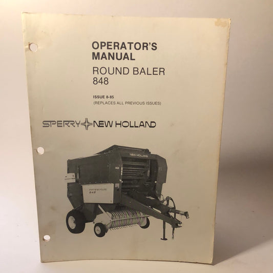 Sperry New Holland - Round Baler 848 - Operator's Manual