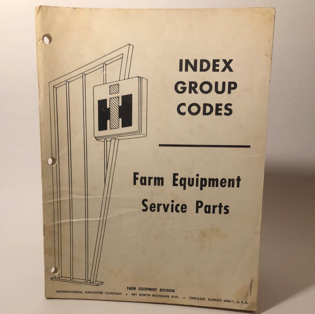 IH Index Group Codes -Farm Equipment Service Parts