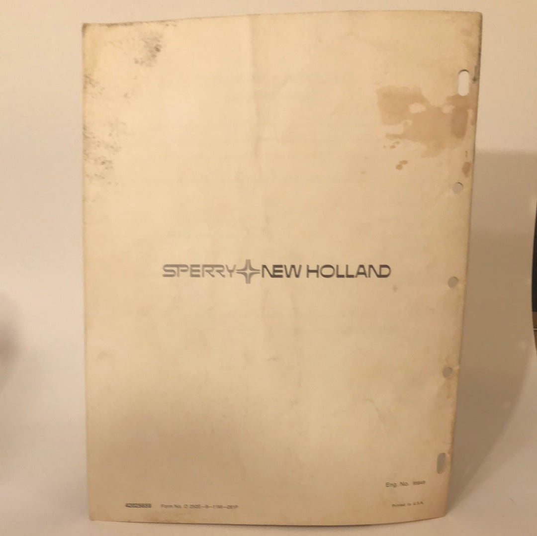 Sperry New Holland - RolaBar Rake 256-258-260-258H-260H - Operator's Manual