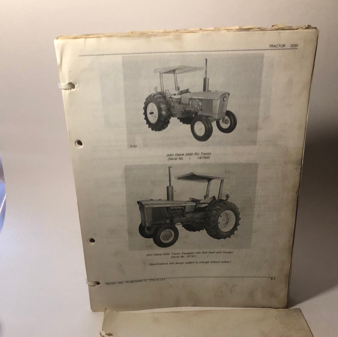 John Deere _ 2030 Tractor _ Parts Catalog - PC-1289