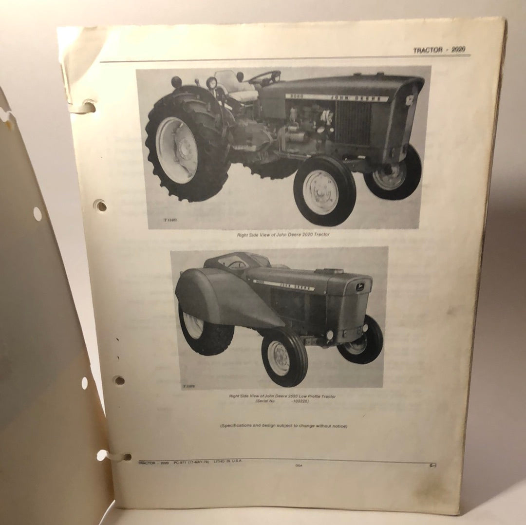 John Deere _ 2020 Tractor _ Parts Catalog - PC-971