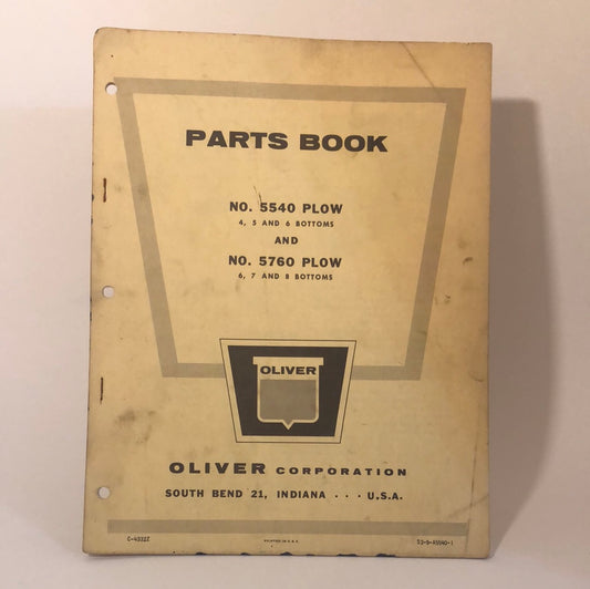 Oliver - Parts Book - 5540 & 5760 Plow