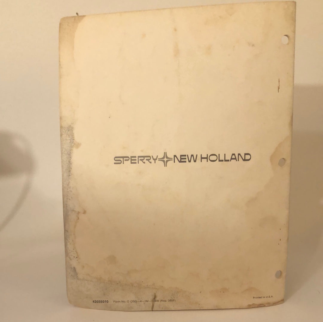 Sperry New Holland Grinder-Mixer 350 - Operator's Manual