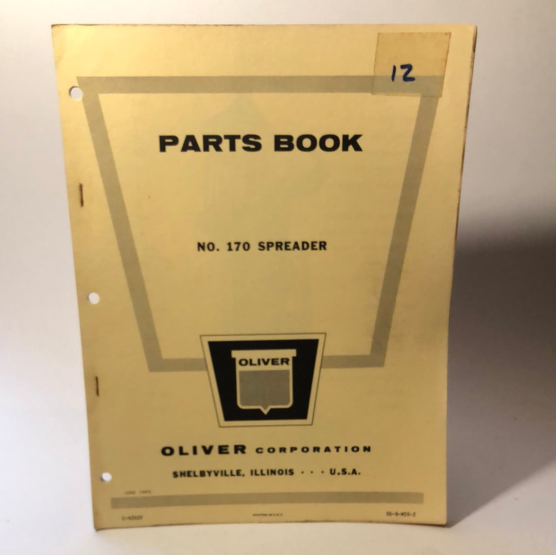 Oliver Parts Book No 170 Spreader