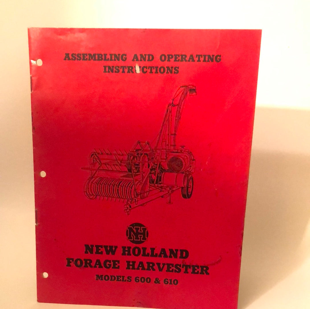 New Holland Forage Harvester Models 600  610- Manual Set