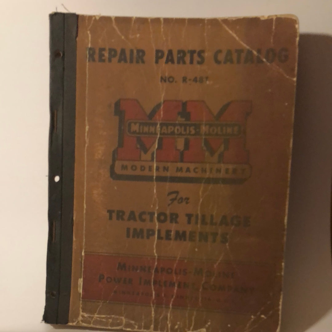 Minneapolis Moline - Tractor Tillage Implements - Repair Catalog