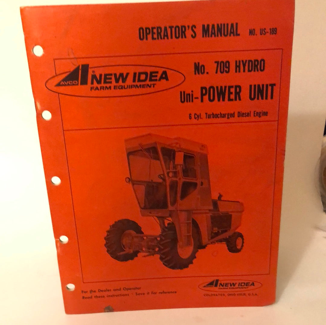 New Idea _ No 709 Hydro Uni-System Power Unit (6 Cyl Turbo charged Diesel Engine) _ Operator's Manual