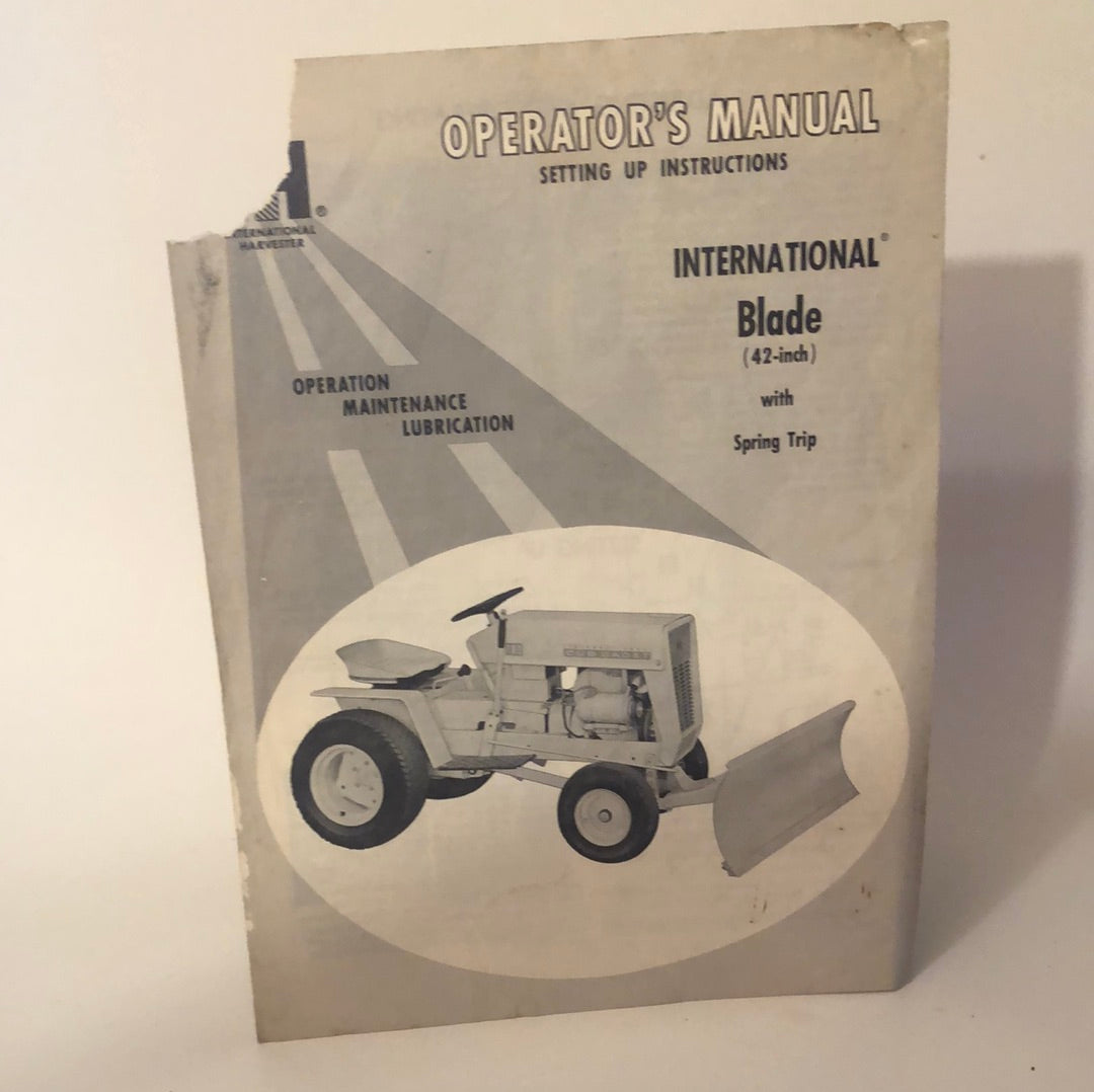 IH Combine International Blade (42") with Spring Trip - Operator's Manual Setting up Instructions