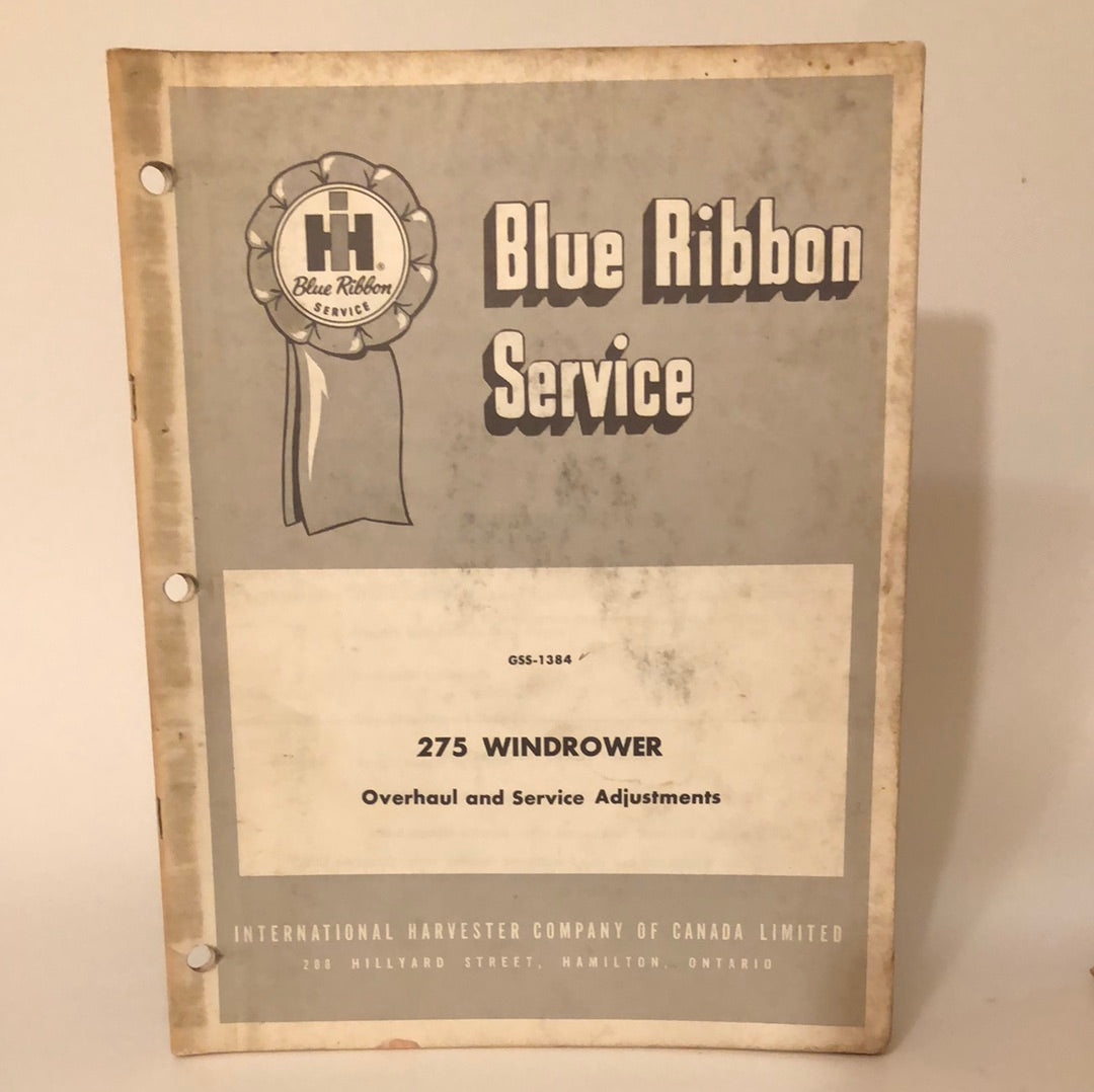 IH Blue Ribbon Service - 275 Windrower _ GSS-1384