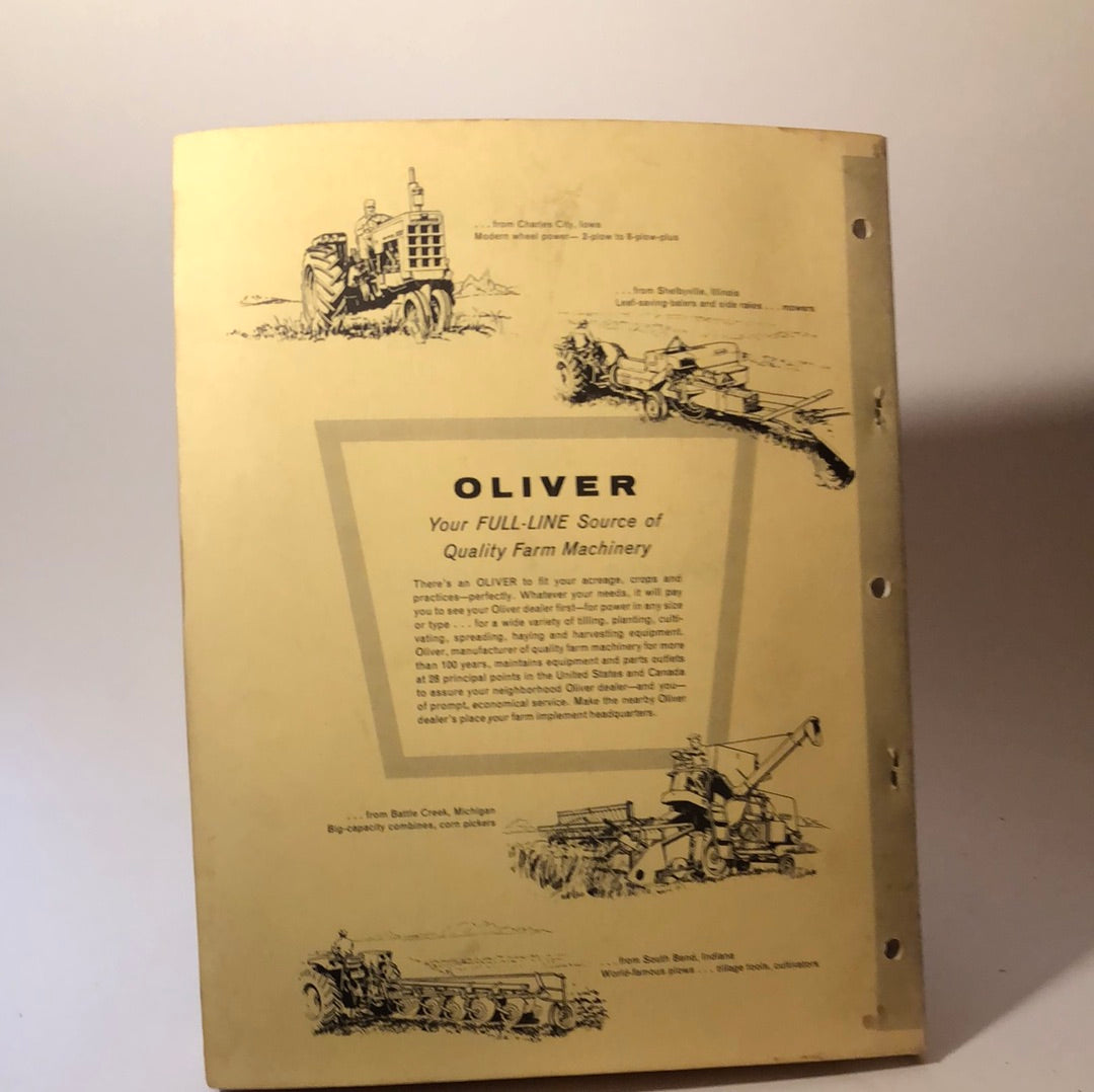 Oliver Parts Book Model 25 Self Propelled Combine & Attachments