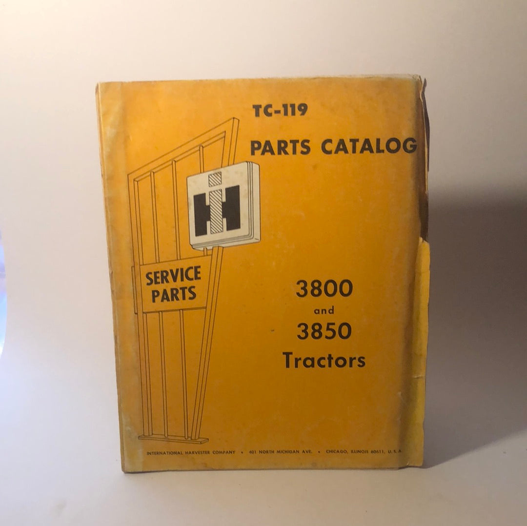 IH TC-119 parts catalog 3800 & 3850 Tractors