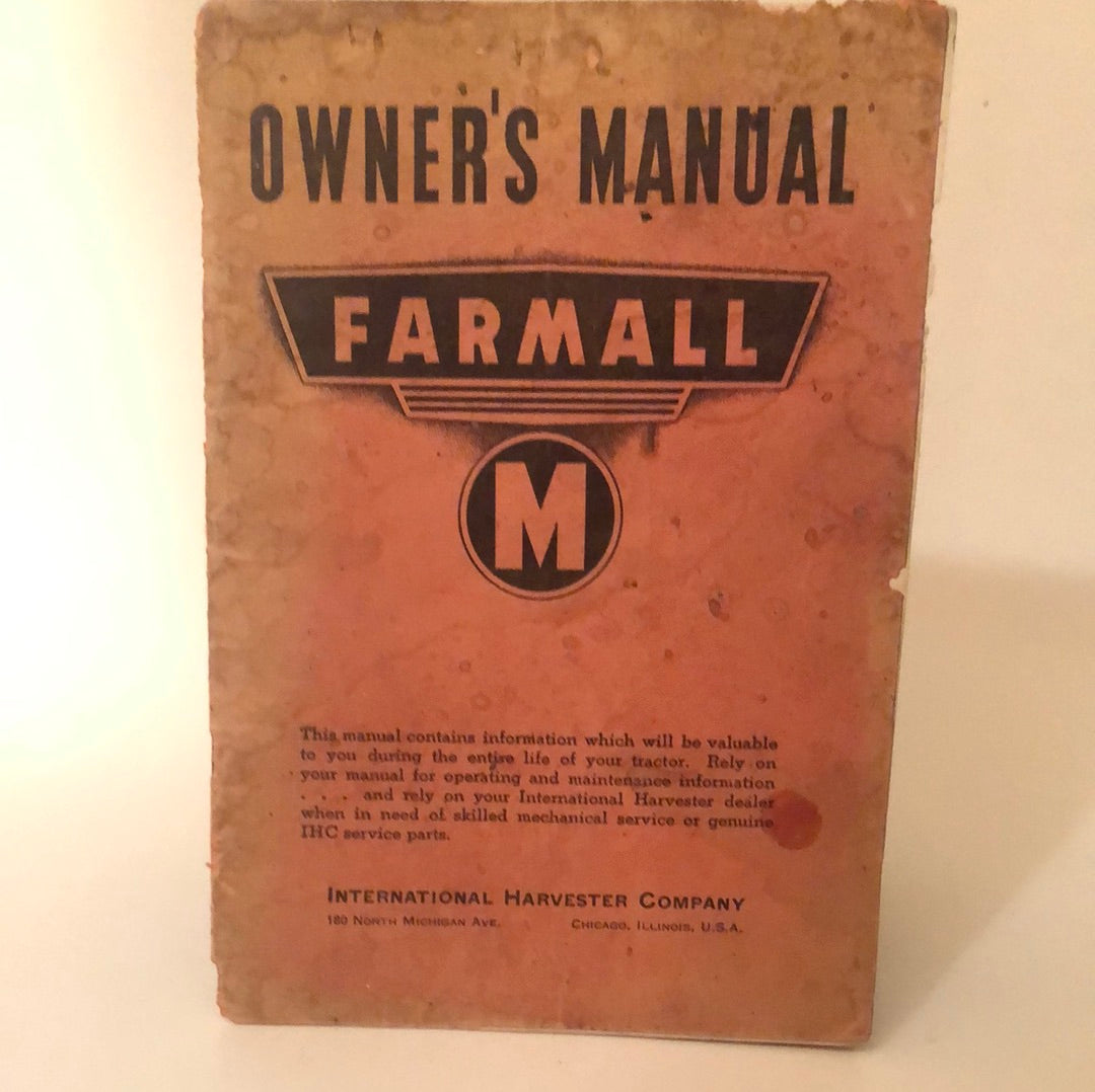 IH Farmall M - Owner's Manual