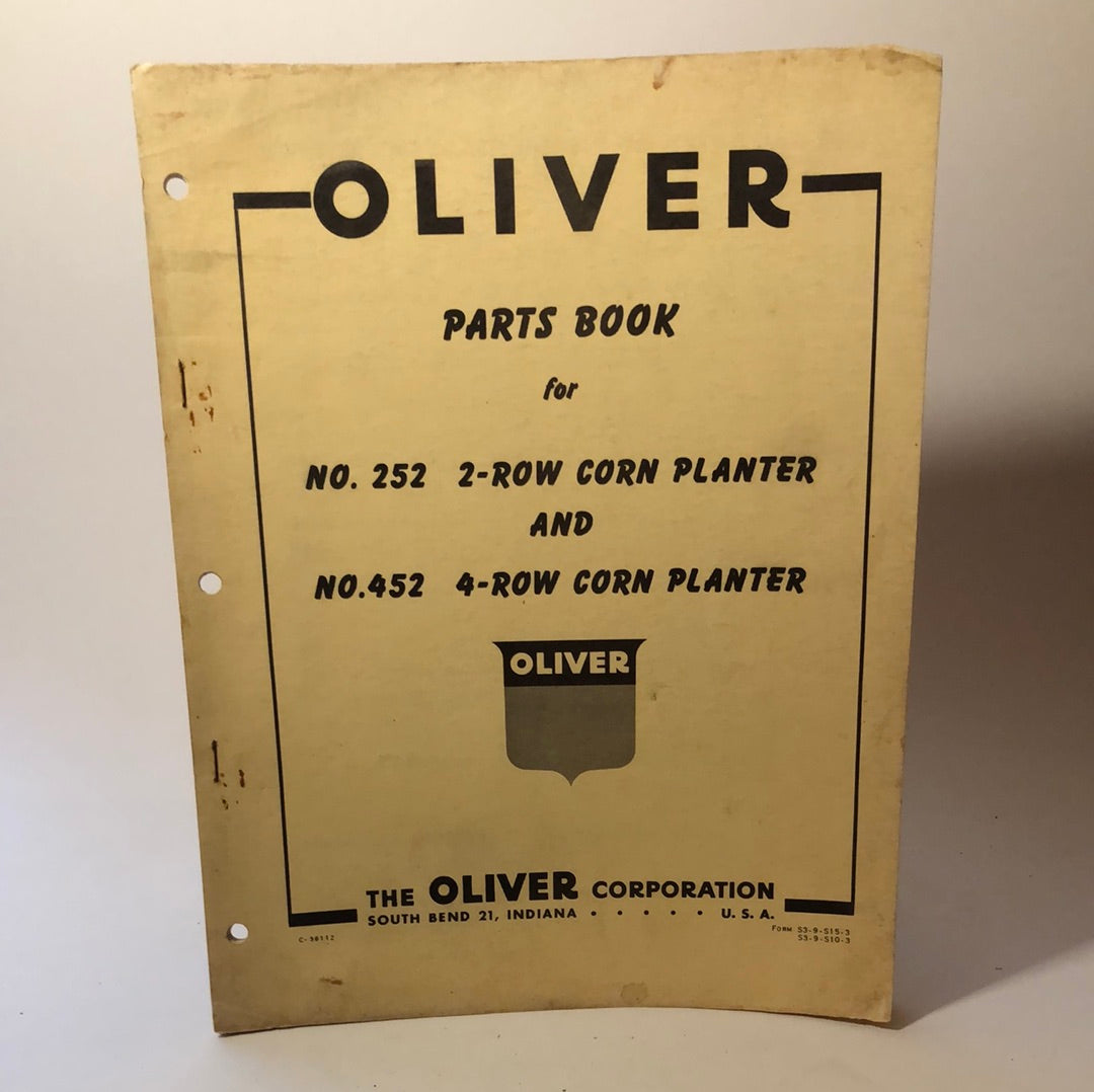 Oliver Parts Book No 252 (2Row) & 452 (4Row) Corn Planters