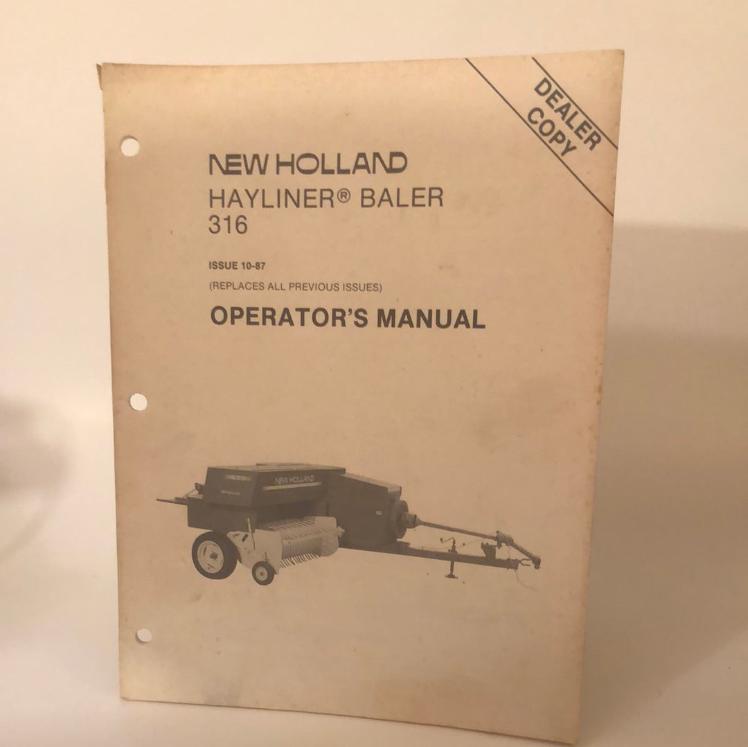 Sperry New Holland - Hayliner 316 - Operator's Manual