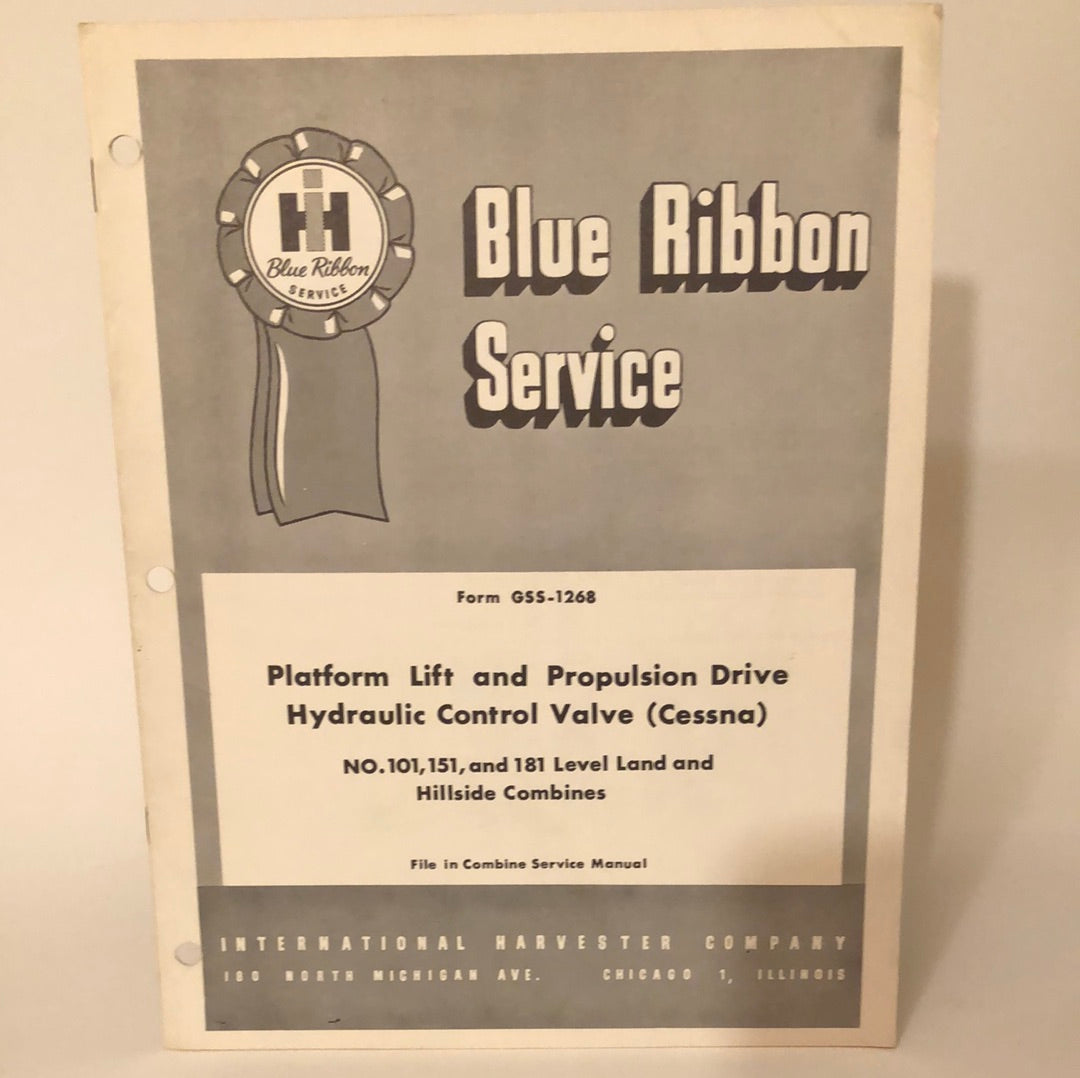 IH Blue Ribbon Service - Platform Lift & Propulsion Drive Hydraulic Control Valve (Cessna)_ GSS-1268