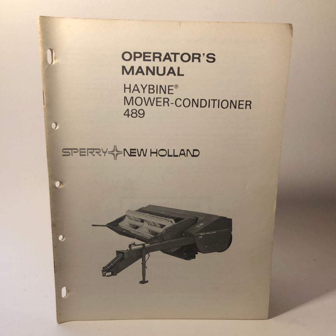 Sperry New Holland -Haybine Mower-Conditioner 489 - Operator's Manual