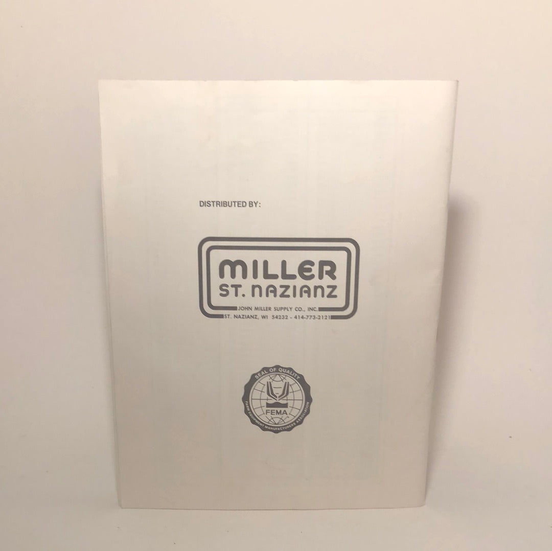 Miller Pro Forage Box operators manual