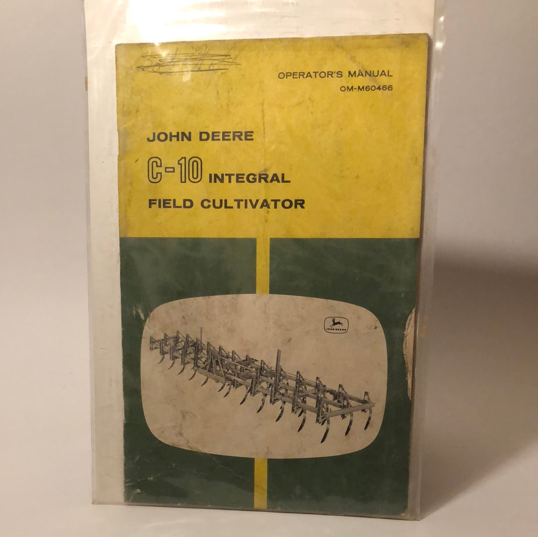 John Deere C-10 Integral Field Cultivator— operator’s manual