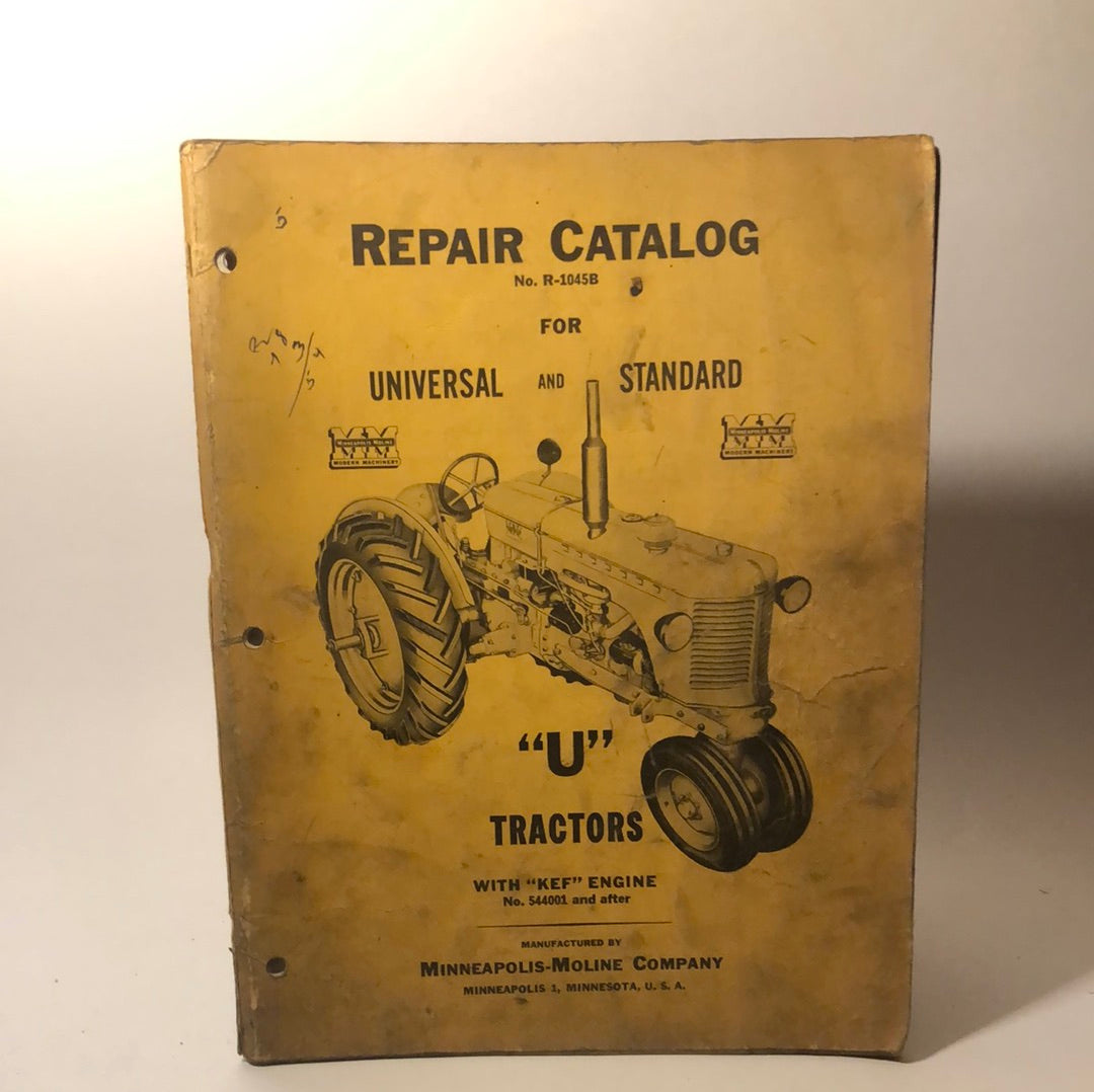 Minneapolis Moline - Universal & Standard U Tractors - Repair Catalog