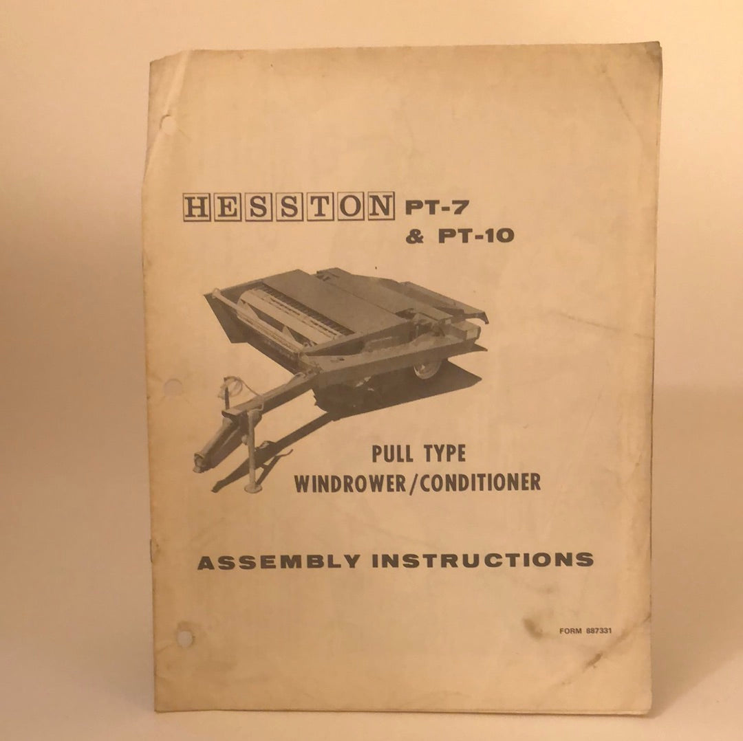 Hesston PT-7 & PT-10 Pull Type Windrower/Conditioner - Assembly Instructions