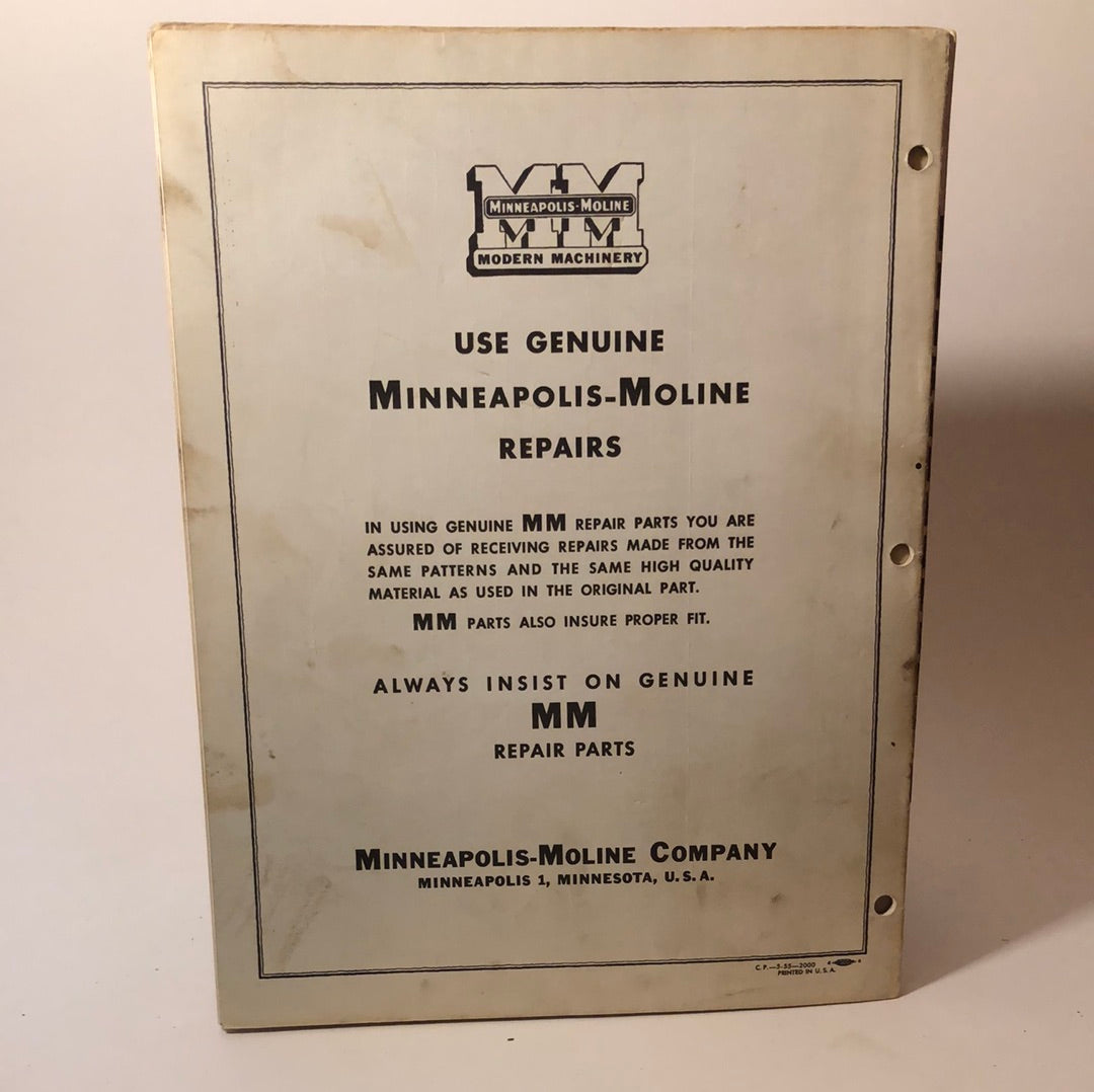 Minneapolis Moline - UM-5 Tractor Mower - Repair Catalog