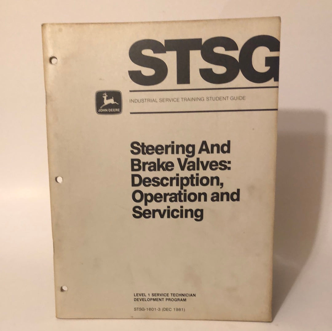 John Deere Steering & Brake Valves: Description, Operation & Servicing _ STSG