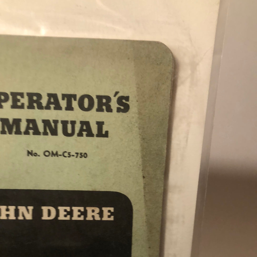 John Deere Small Grain Elevator(series ‘50) — operator’s manual