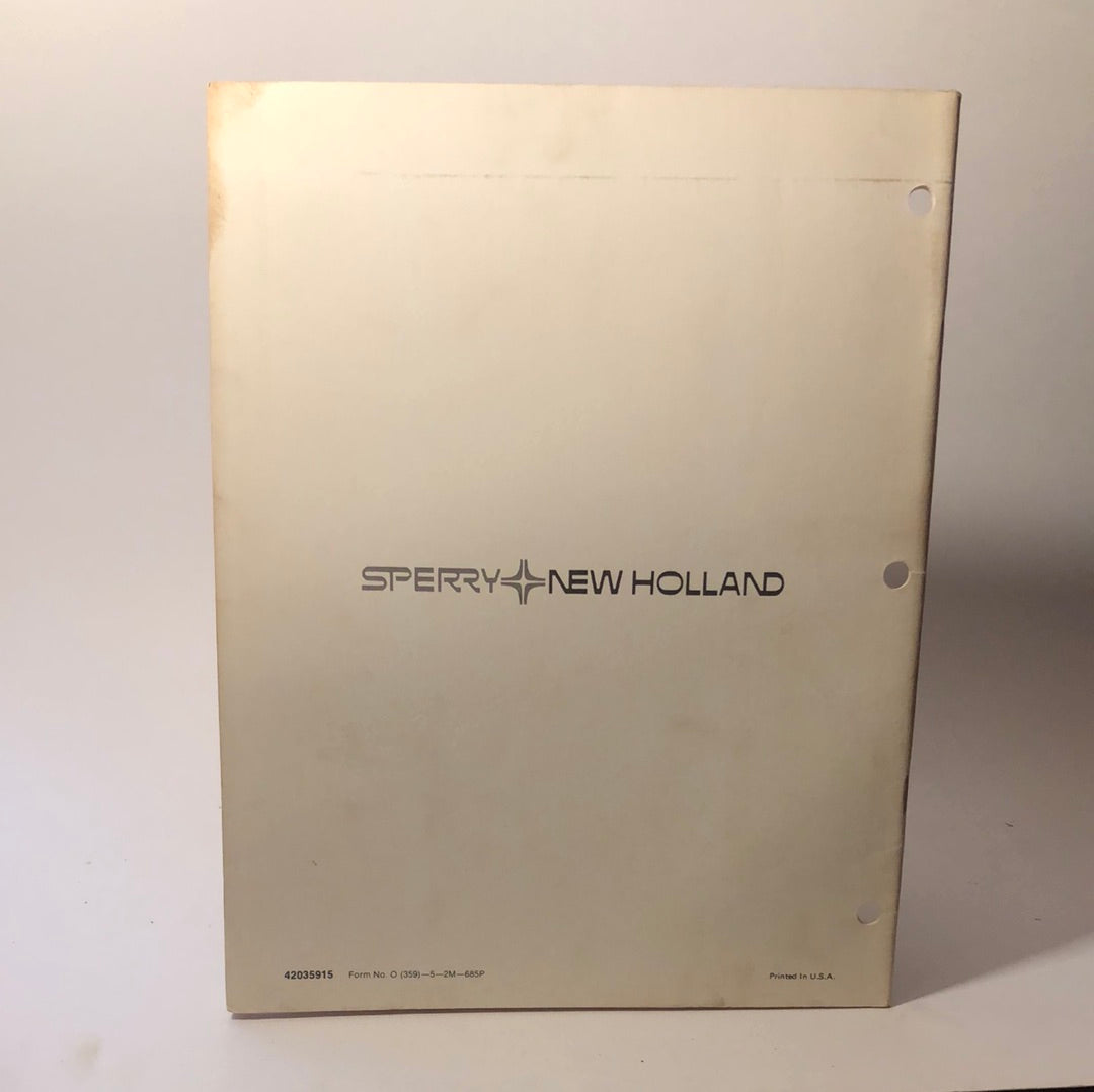 Sperry New Holland - Grinder-Mixer 359 - Operator's Manual