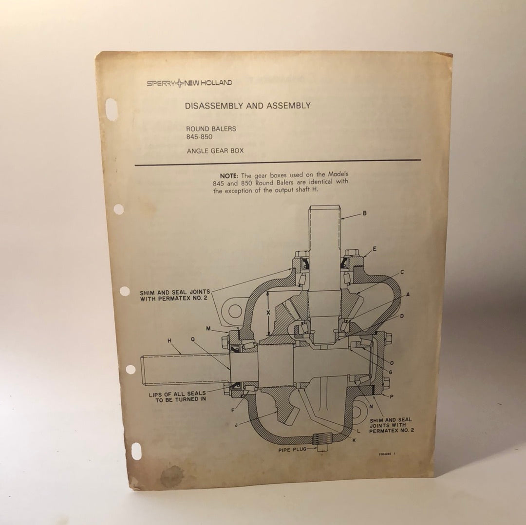 Sperry New Holland _ Disassembly & Assembly Round Balers 845-850 Angle Gear Box