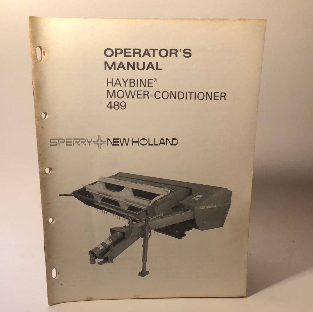 Sperry New Holland -Haybine Mower-Conditioner 489 - Operator's Manual