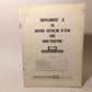 Minneapolis Moline - Supplement A to Repair Catalog R-2159 for G900 Tractor
