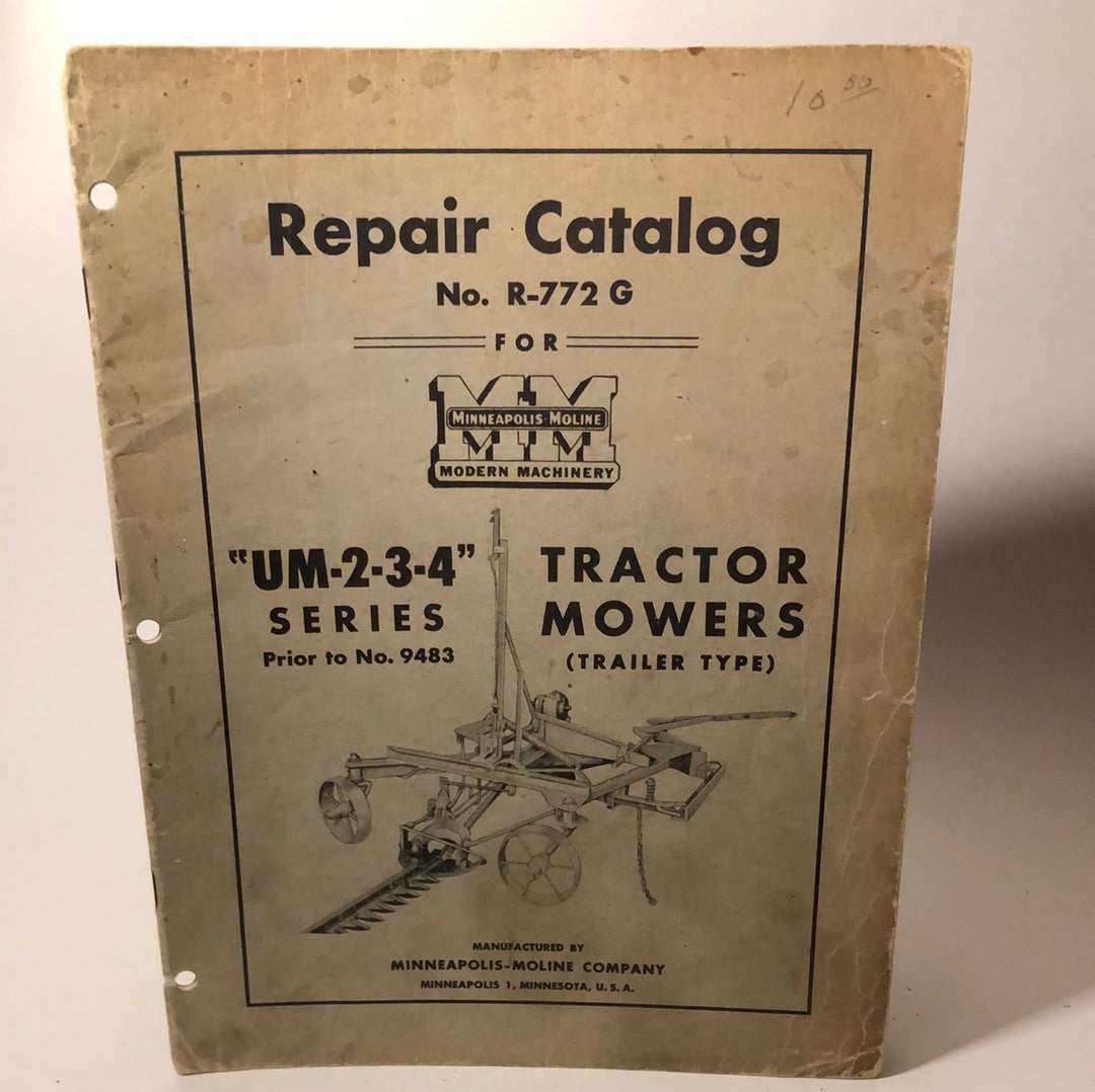 Minneapolis Moline - UM-2-3-4 Series Tractor Mowers - Repair Catalog