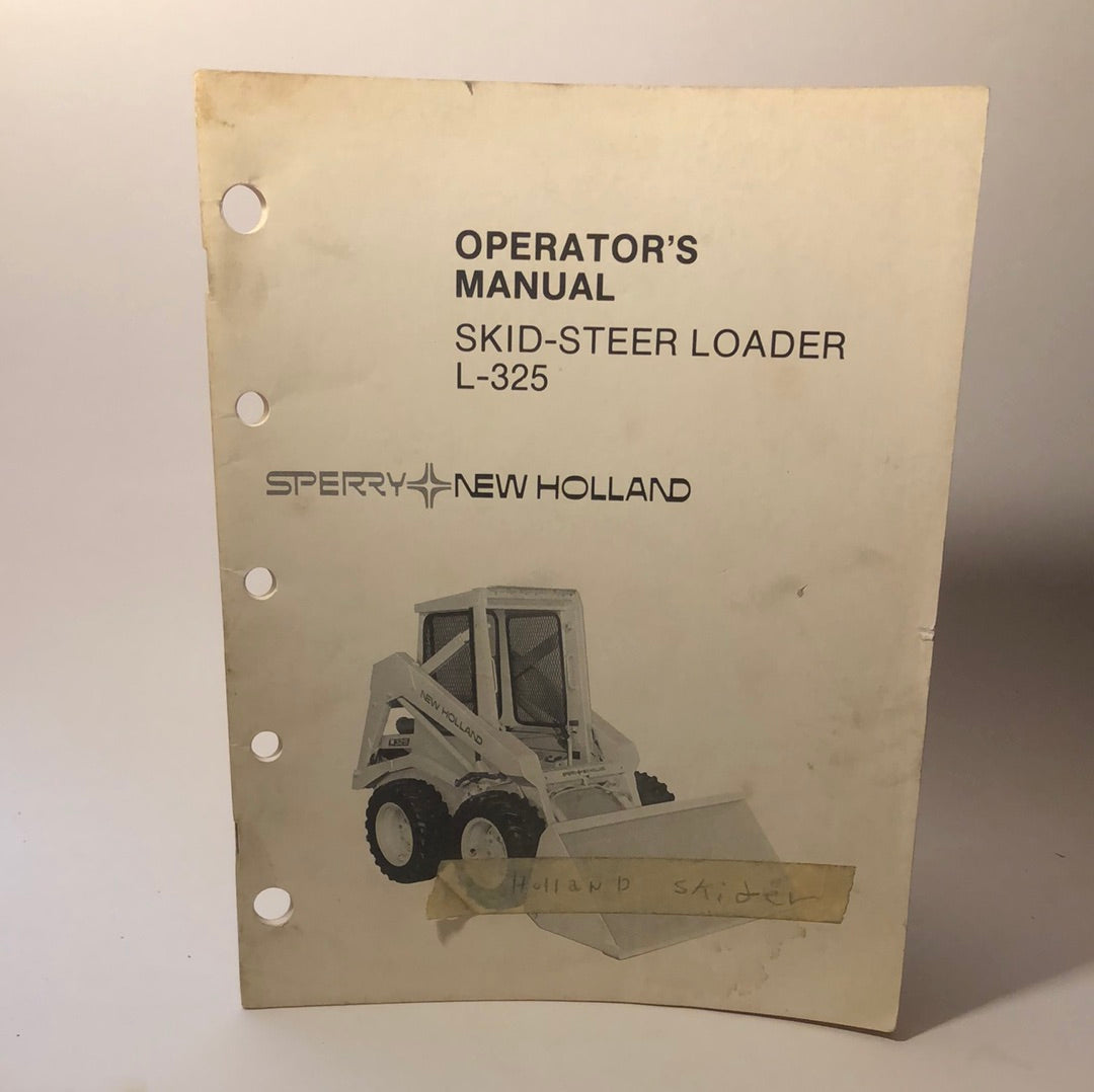 Sperry New Holland - Skid-Steer Loader L-325 Operator's Manual