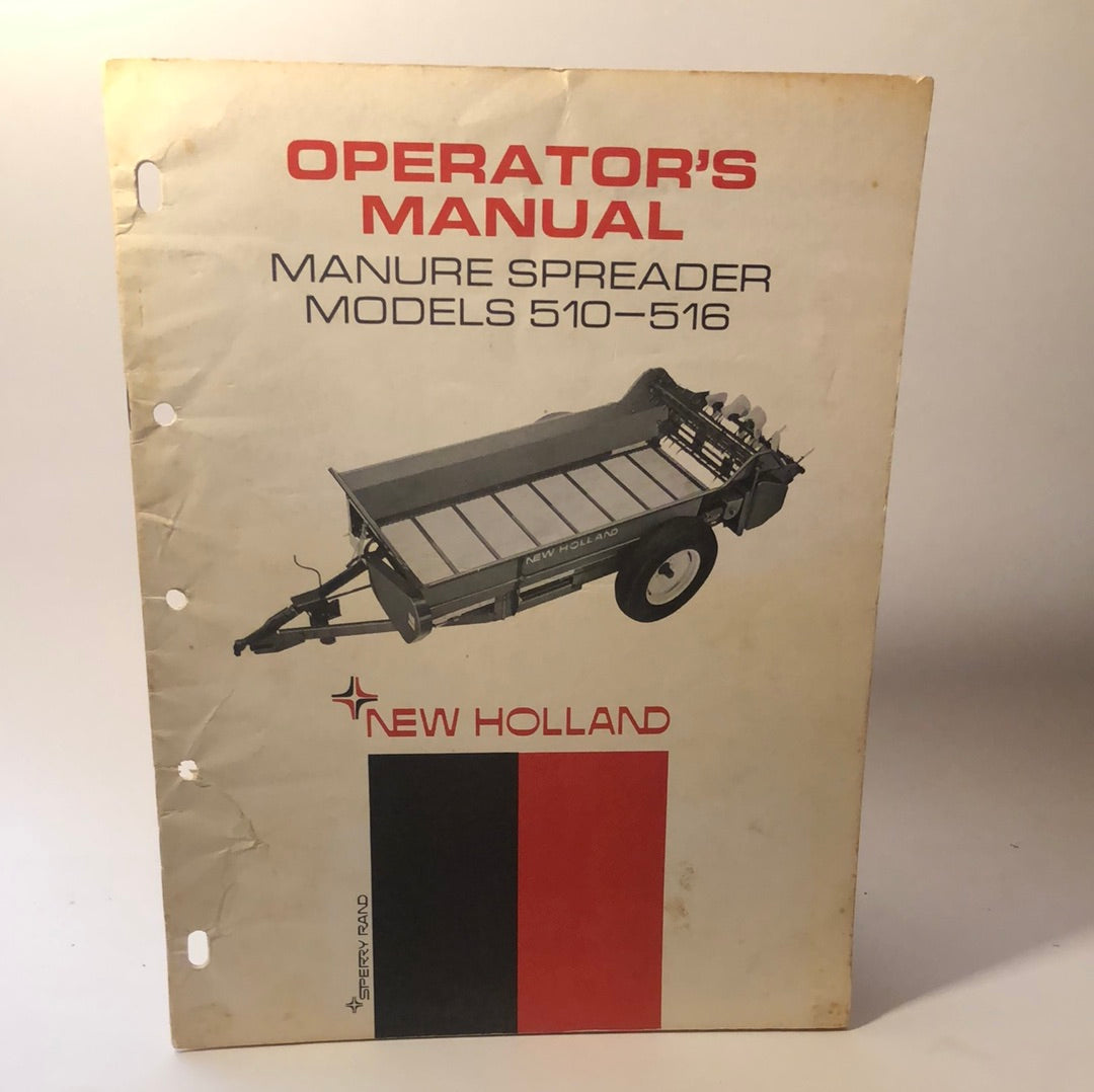 Sperry Rand - New Holland - Manure Spreader Models 510-516 - Operator's Manual