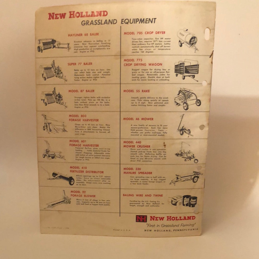 New Holland - Model 55 Rolabar Rake - Operating Instructions