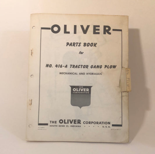 Oliver - Parts Book - No. 416-A Tractor Gang Plow