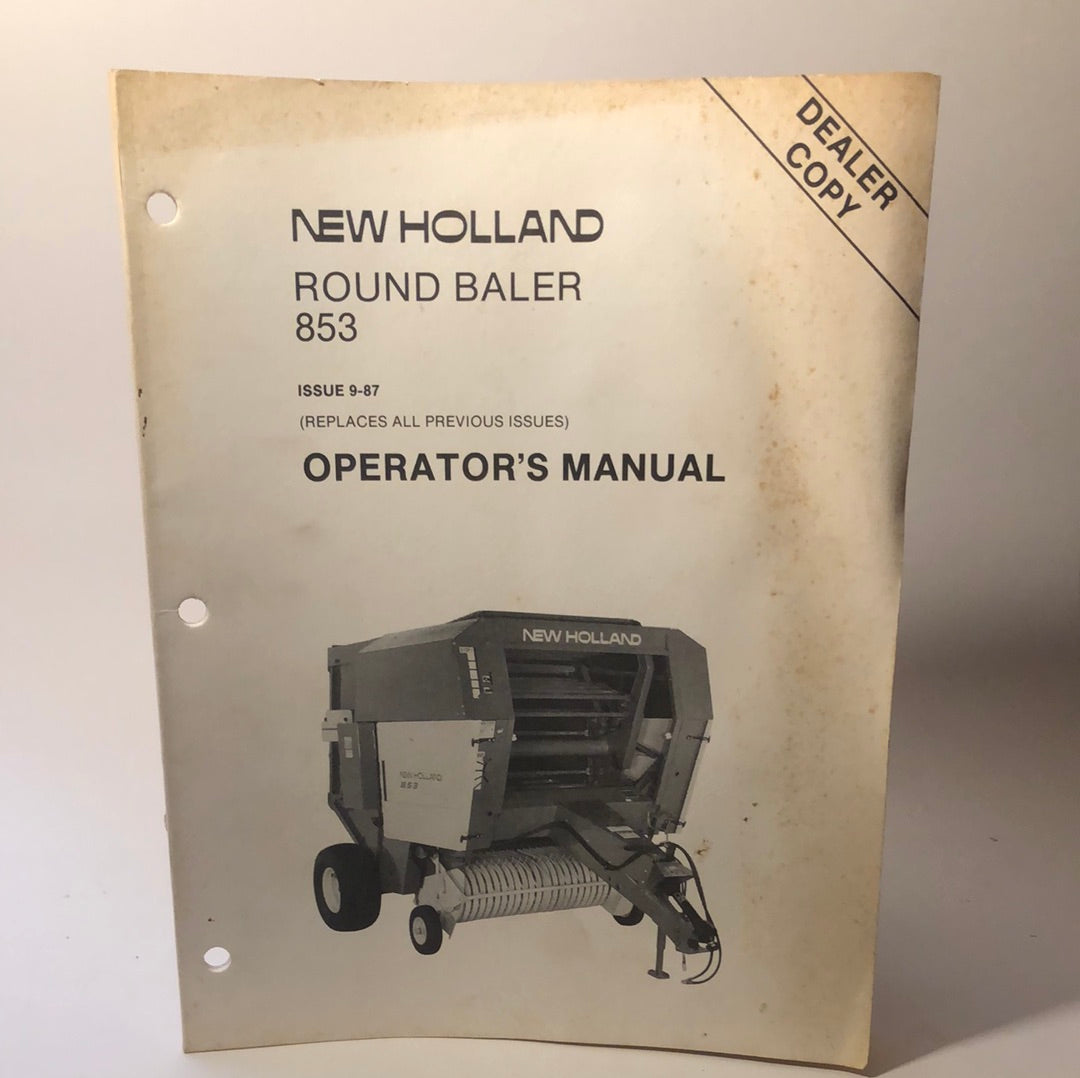 New Holland - Round Baler 853 - Operator's Manual