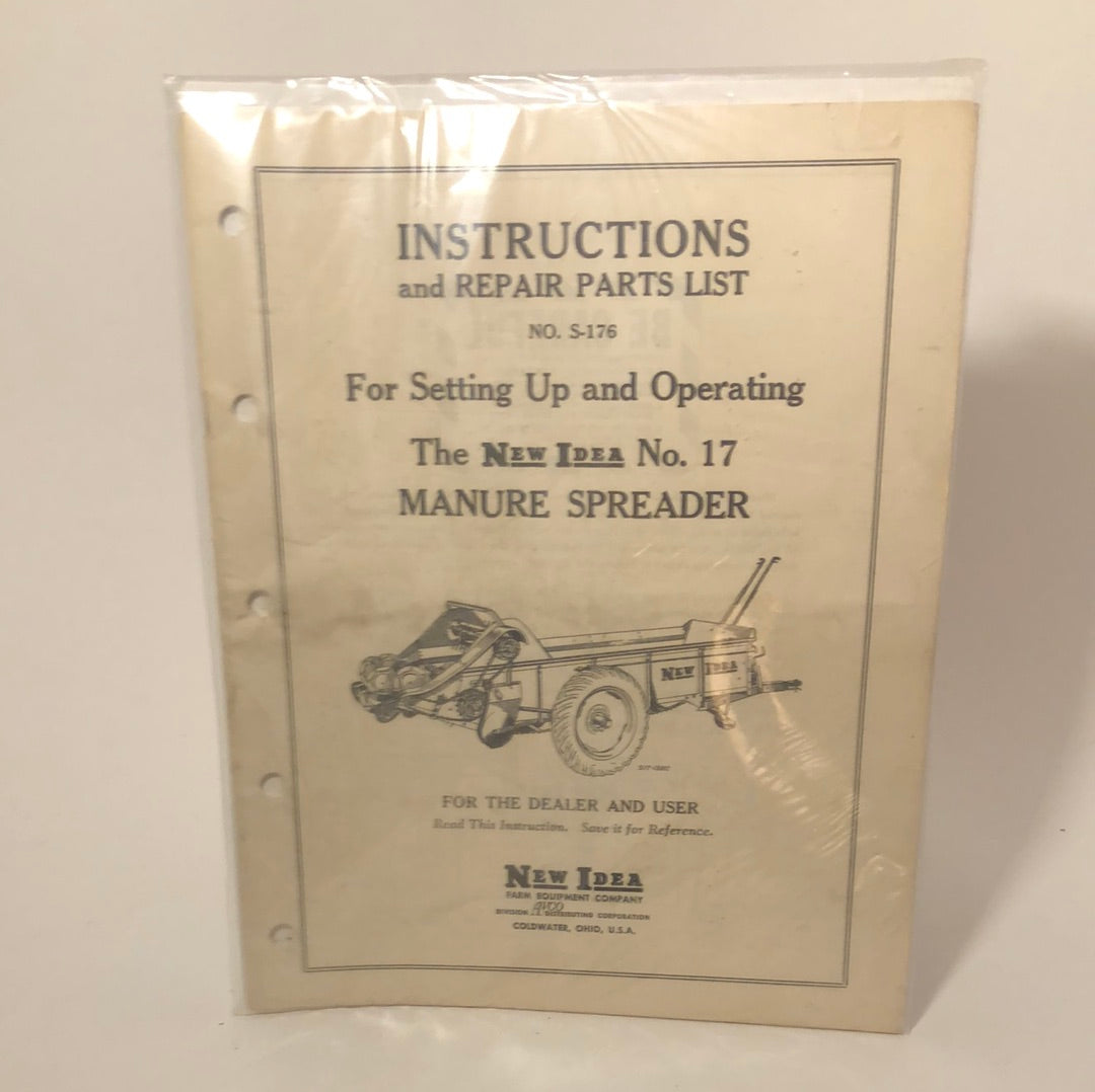 New Idea _ No 17 Manure Spreader _ Instructions & Repair Parts List S-176