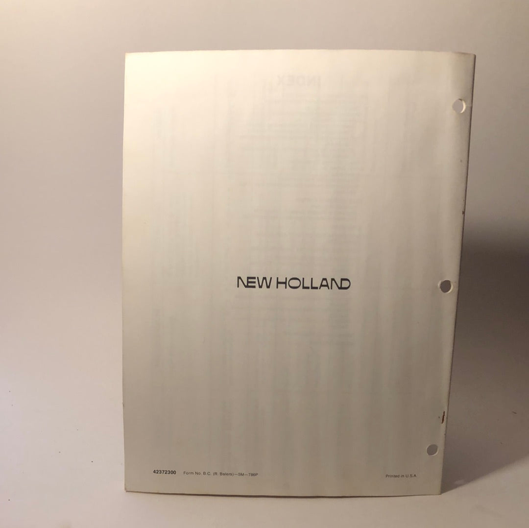 New Holland Bale Command Round Balers Operator's Manual