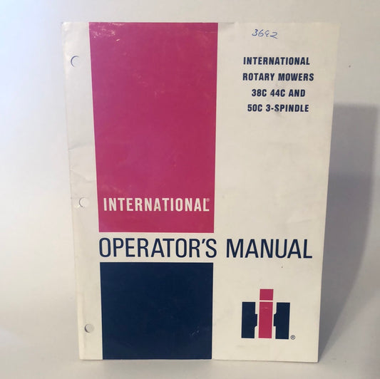 IH International Rotary Mowers 38C, 44C & 50C 3 Spindle - Operator's Manual