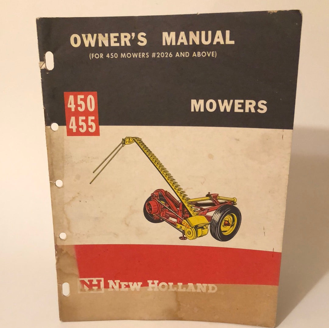 New Holland 450 & 455 Mowers - Owner's Manual