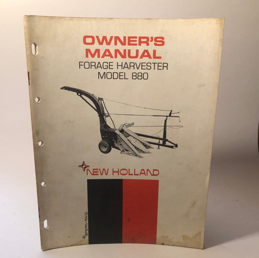 Sperry Rand New Holland - Forage Harvester Model 880 - Operator's Manual