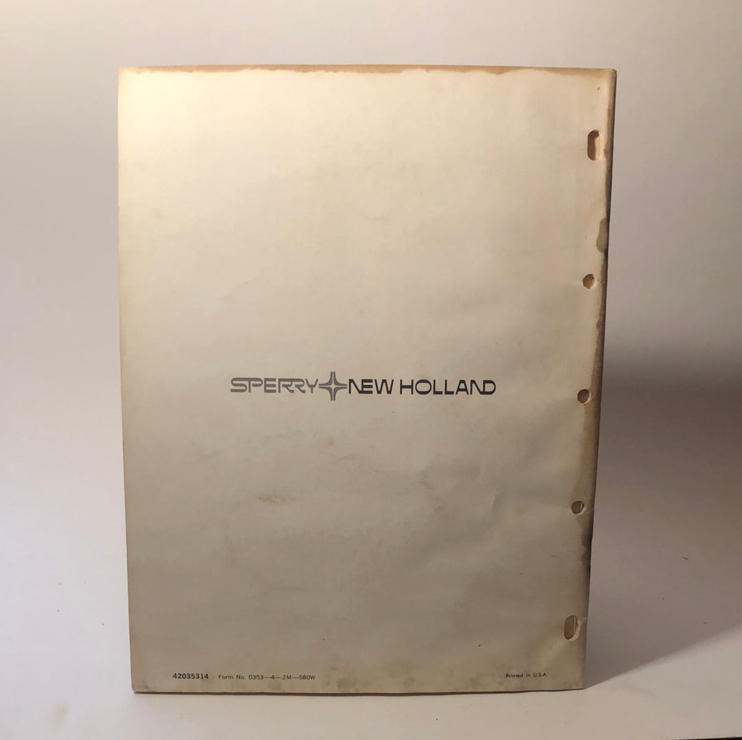 Sperry New Holland - Grinder-Mixer 353 - Operator's Manual